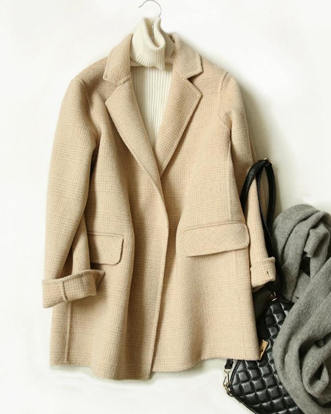 BAILEY / CLASSIC PLAID WOOL COAT