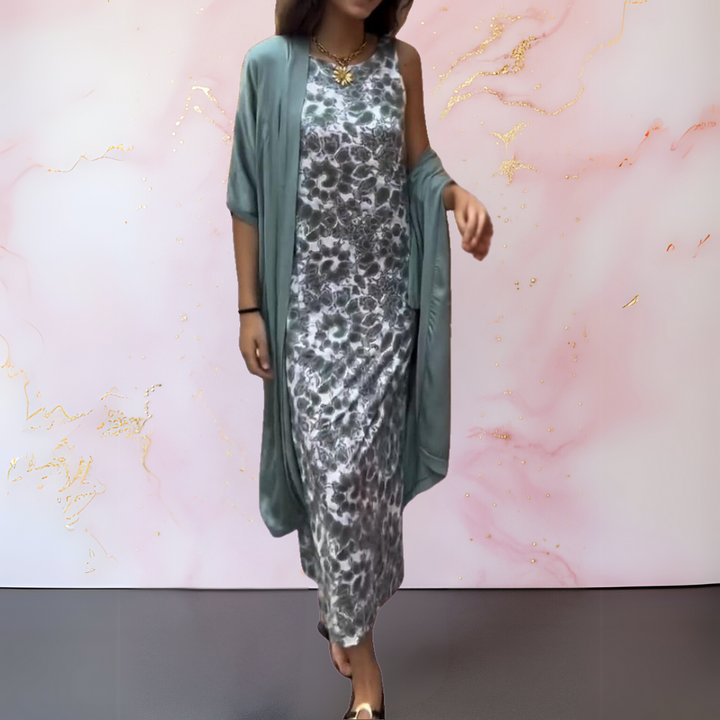 BETHANY / JUMPSUIT WITH KIMONO CARDIGAN