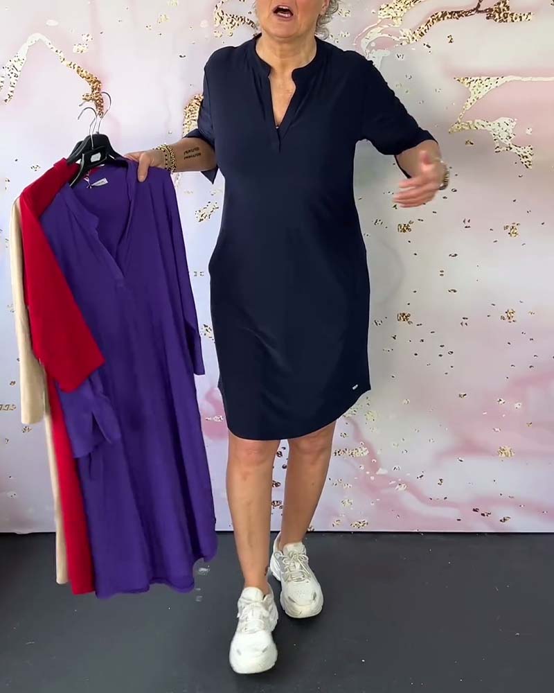 ISABELLE / V-NECK DRESS