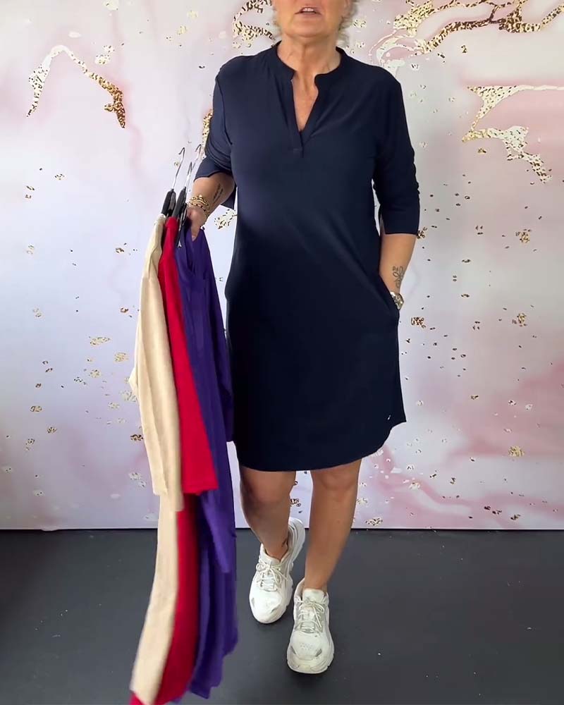 ISABELLE / V-NECK DRESS