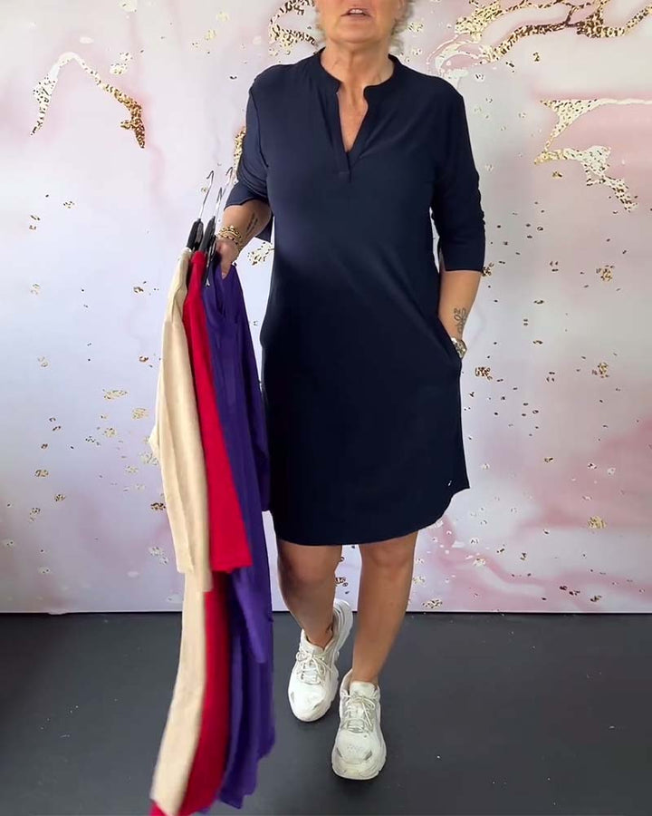 ISABELLE / V-NECK DRESS