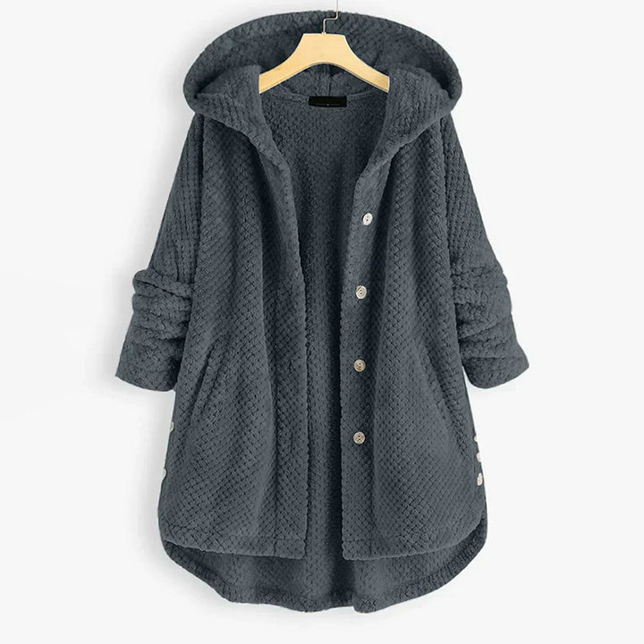 ISLA / STYLISH HOODED CORD COAT