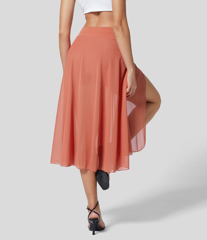 GINNY / DAY-TO-NIGHT MIDI SKIRT