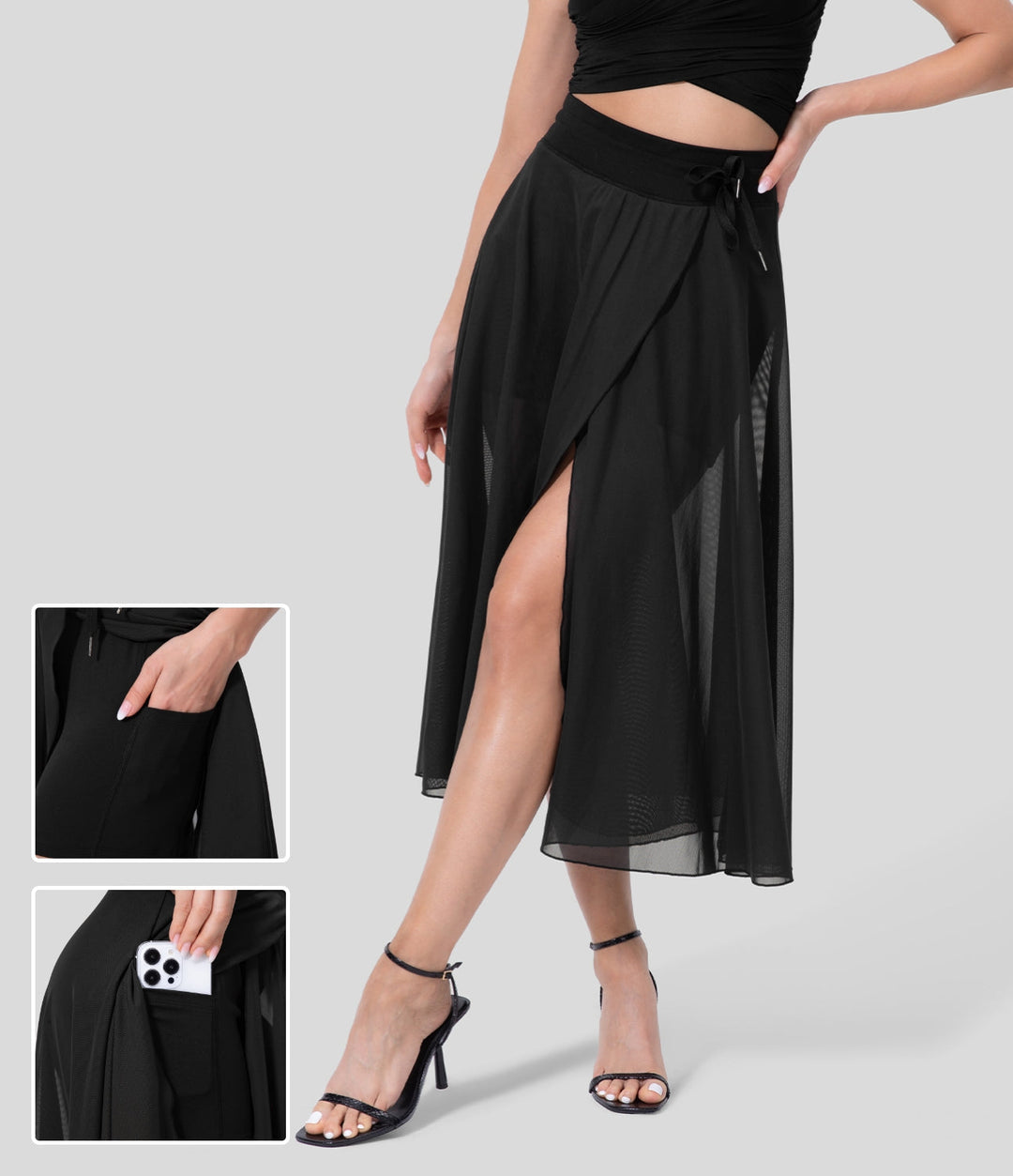 GINNY / DAY-TO-NIGHT MIDI SKIRT