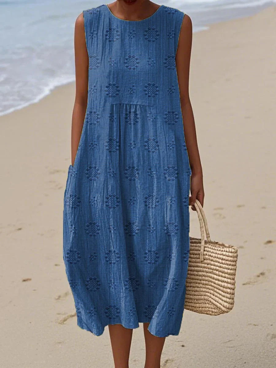 GELDA / SUMMER SLEEVELESS MIDI DRESS