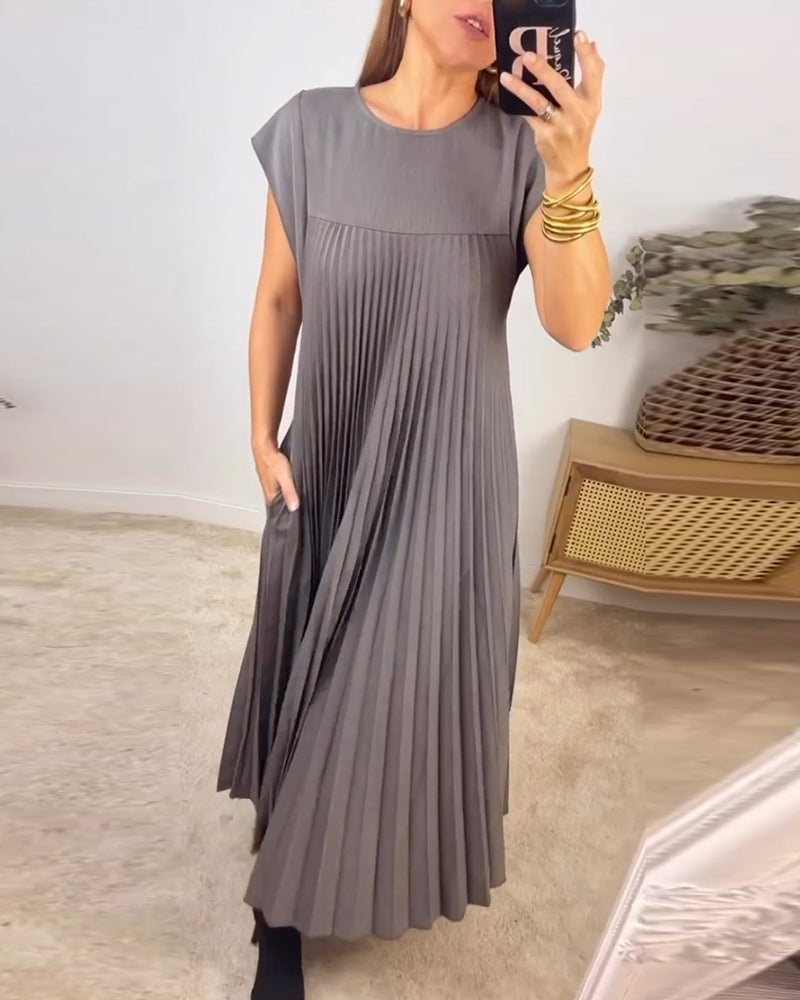 SOFIA / PLEATED MAXI DRESS