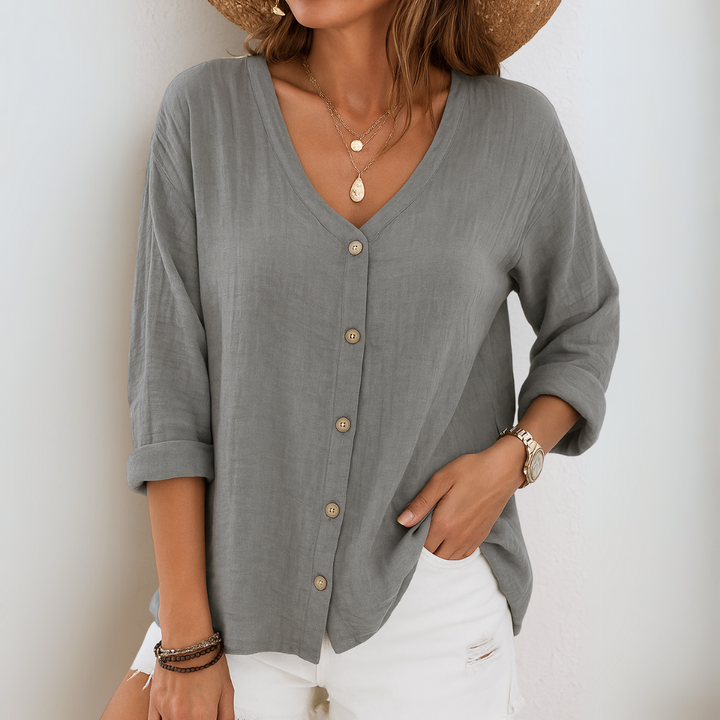 QUEENIE / CASUAL V-NECK BLOUSE