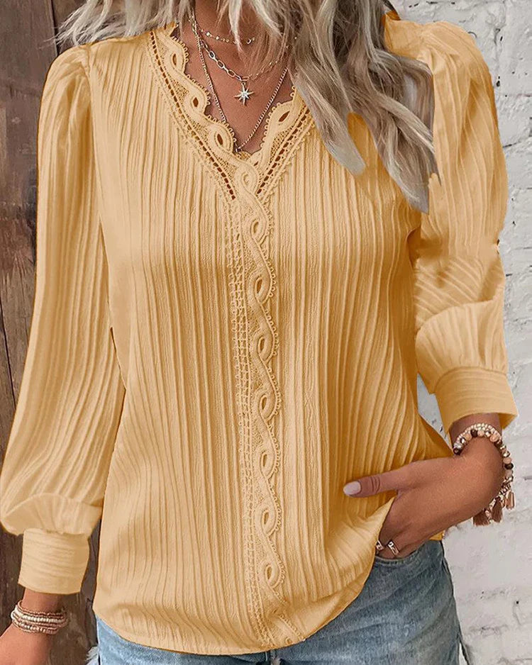 AMELIE / VINTAGE STYLE CHIFFON BLOUSE