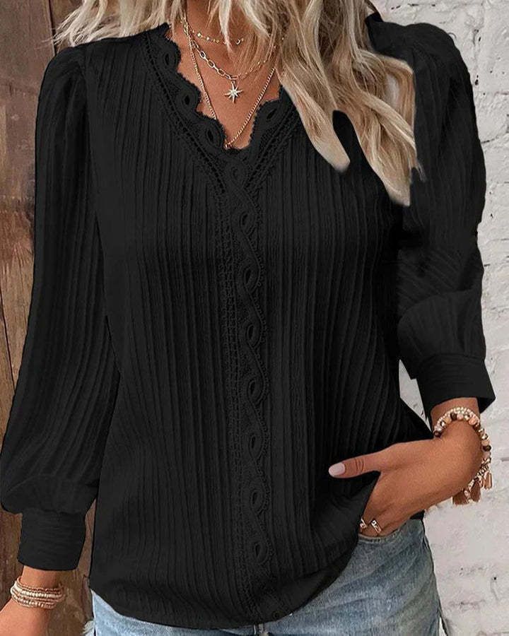 AMELIE / VINTAGE STYLE CHIFFON BLOUSE