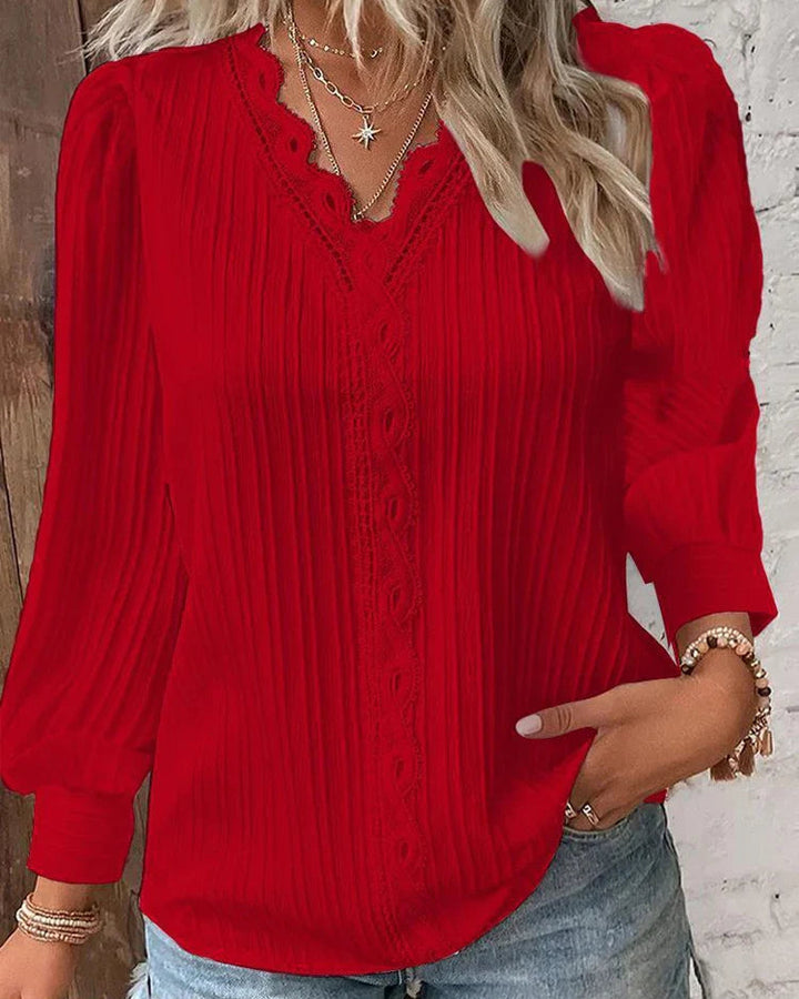 AMELIE / VINTAGE STYLE CHIFFON BLOUSE
