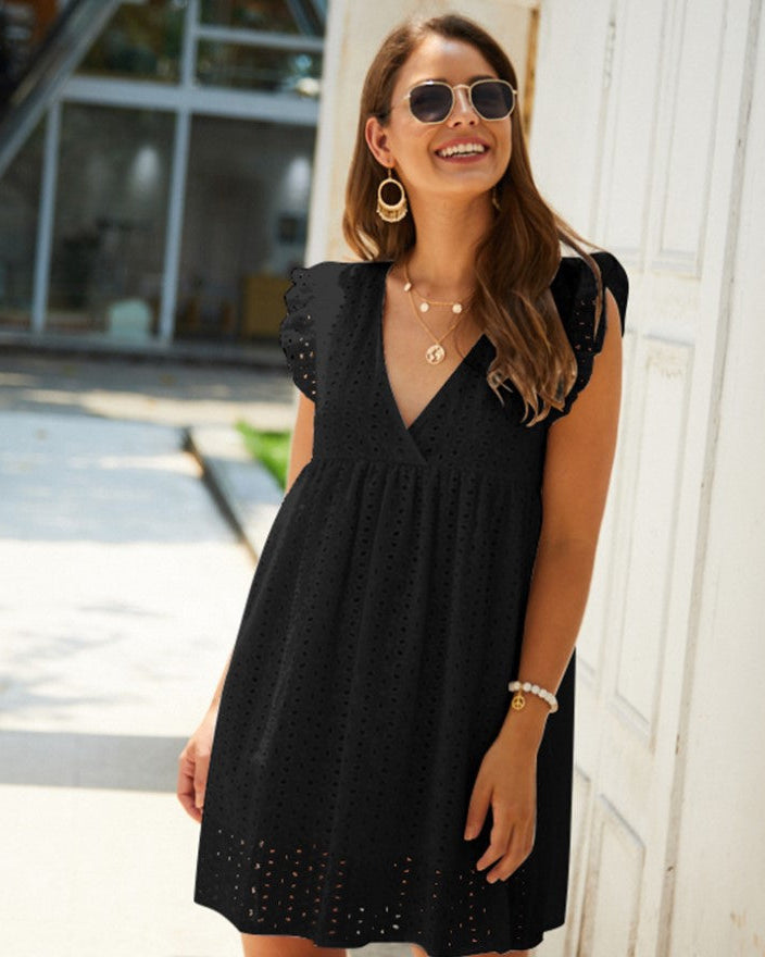 ALYZA / V-NECK DRESS