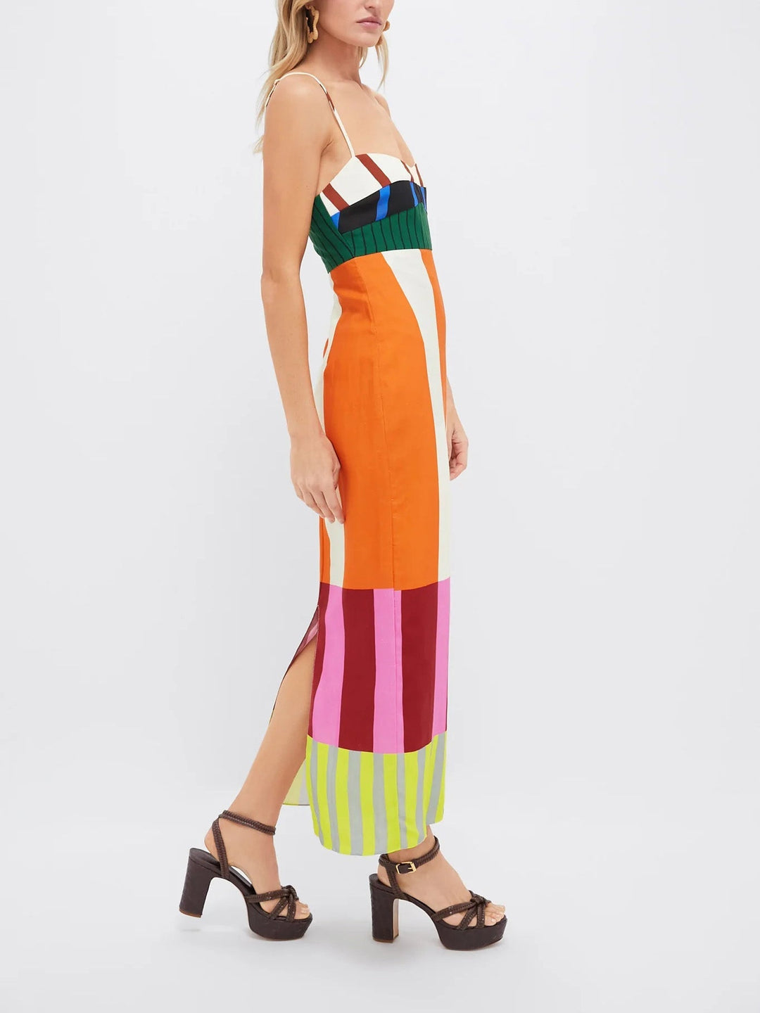 MAXINE / COLOURFUL LINED-MAXI