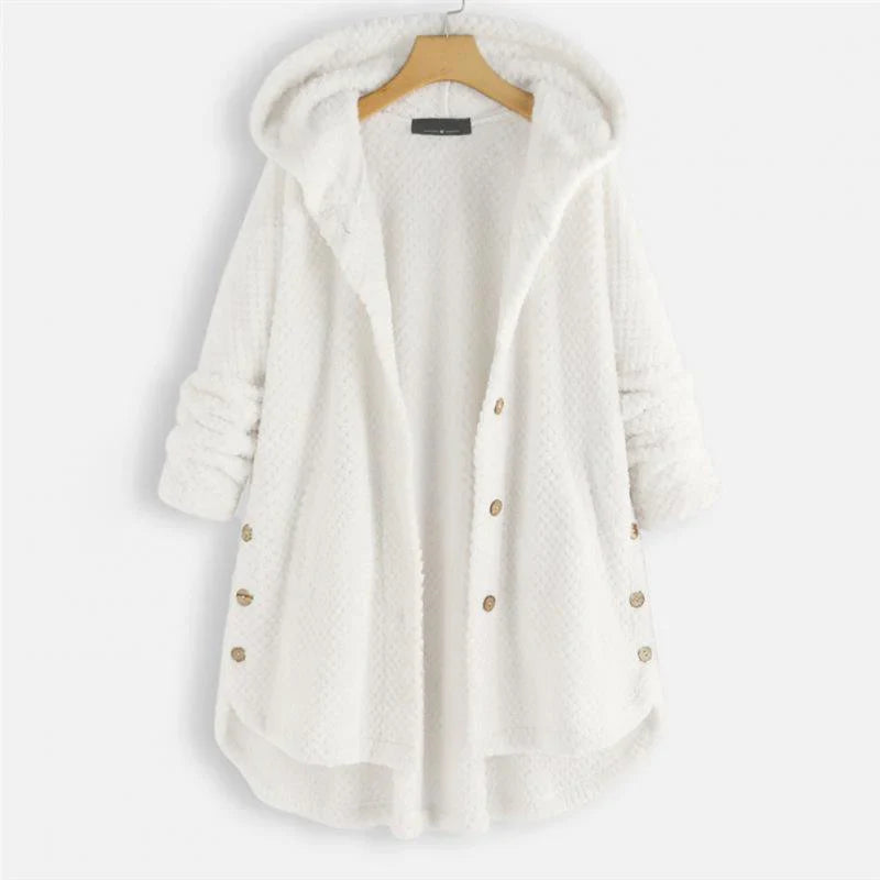 ISLA / STYLISH HOODED CORD COAT