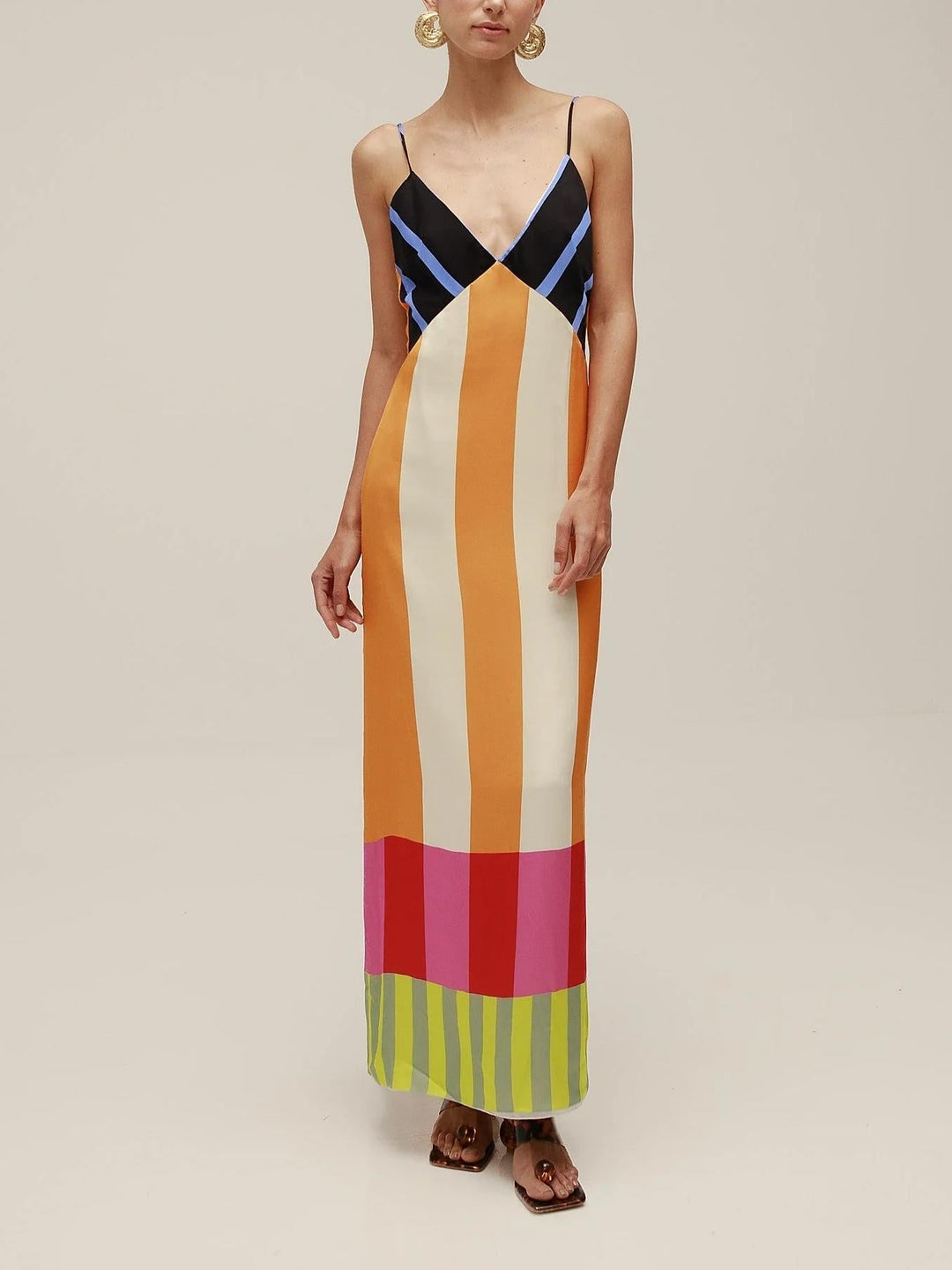 MAXINE / COLOURFUL LINED-MAXI