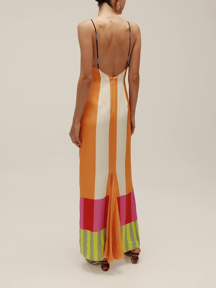 MAXINE / COLOURFUL LINED-MAXI