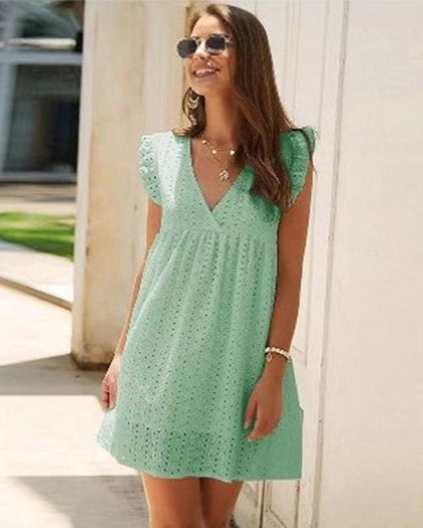ALYZA / V-NECK DRESS