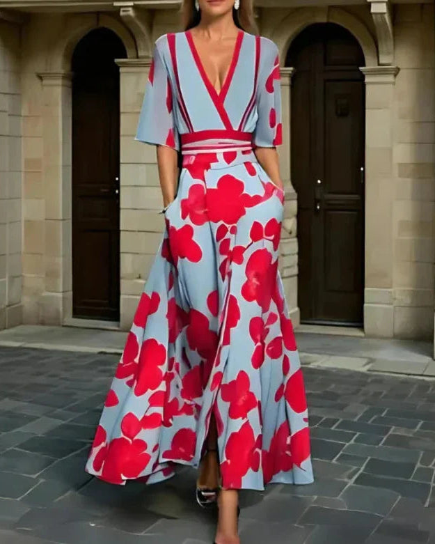 YVONNE / FLORAL WRAP MAXI