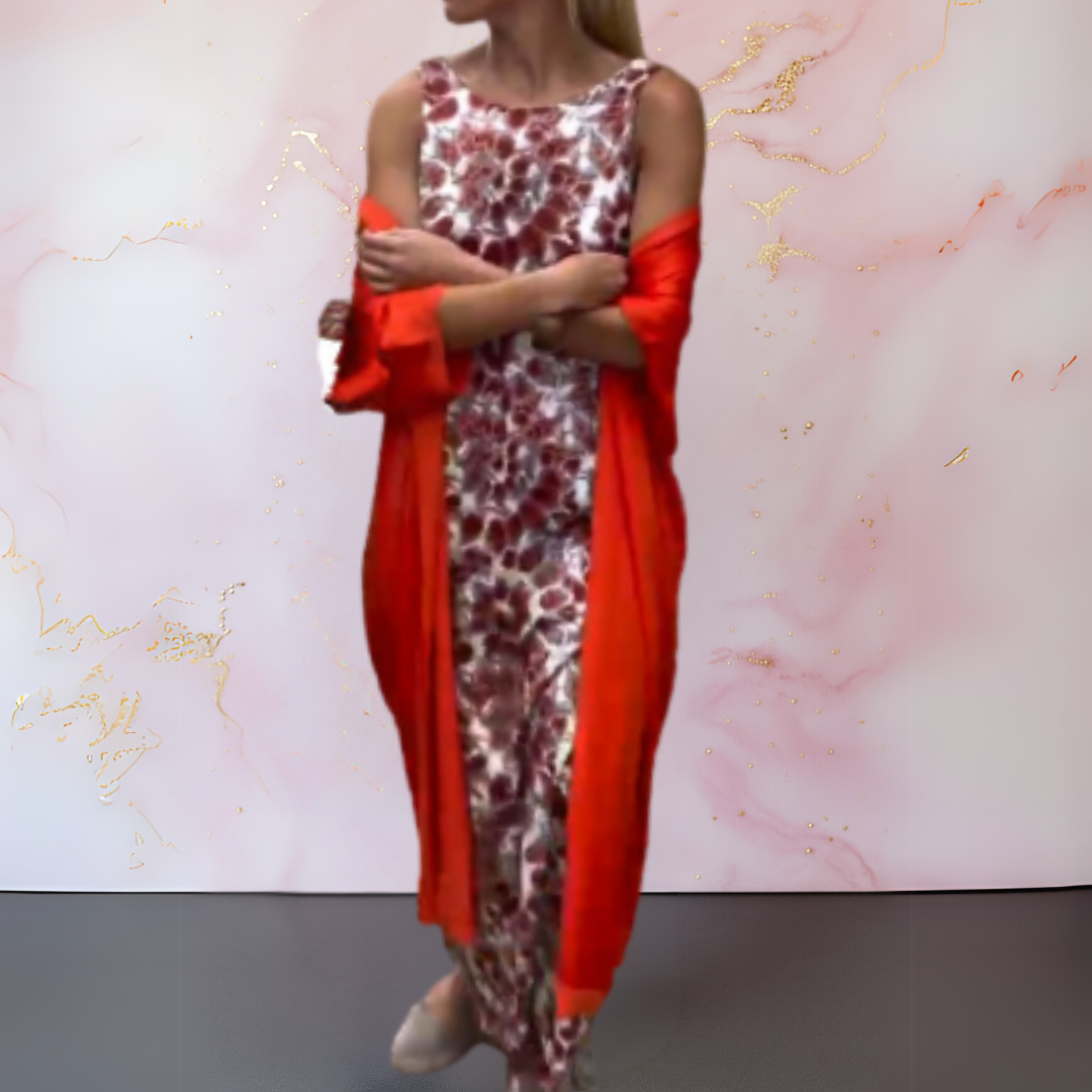 BETHANY / JUMPSUIT WITH KIMONO CARDIGAN