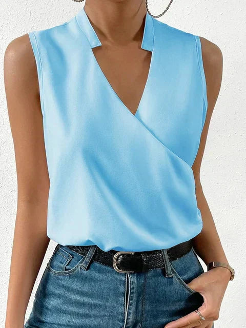 QUELLA / SOPHISTICATED SLEEVELESS BLOUSE