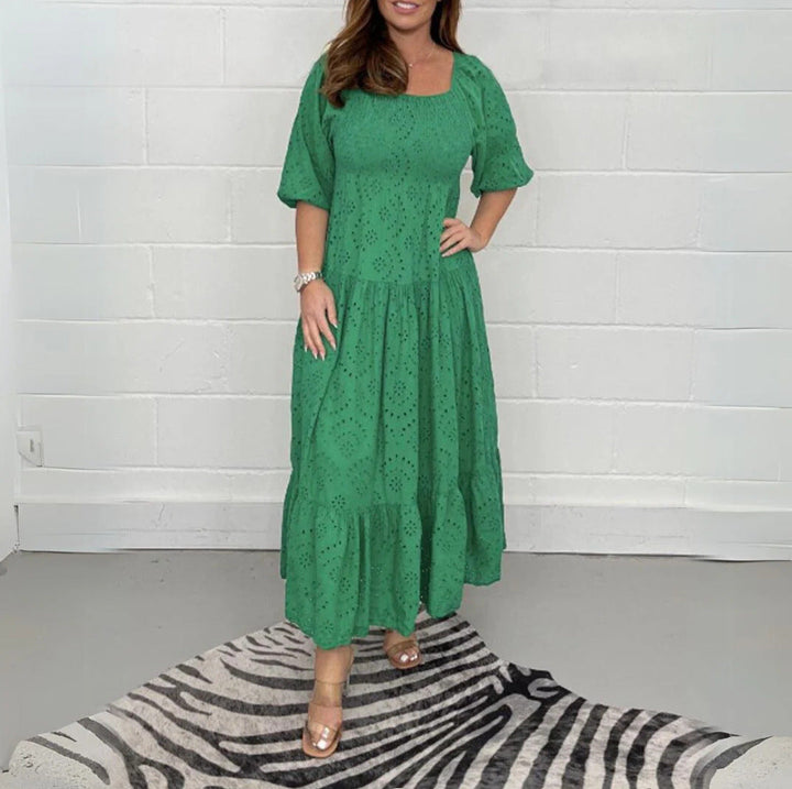 ELSIE / EYELET MAXI DRESS