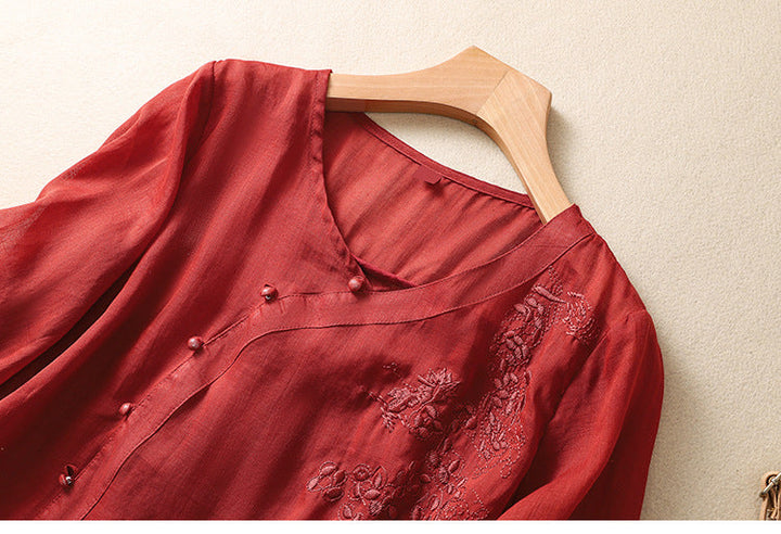 LORIELLE / ASSYMETRICAL BUTTON TUNIC