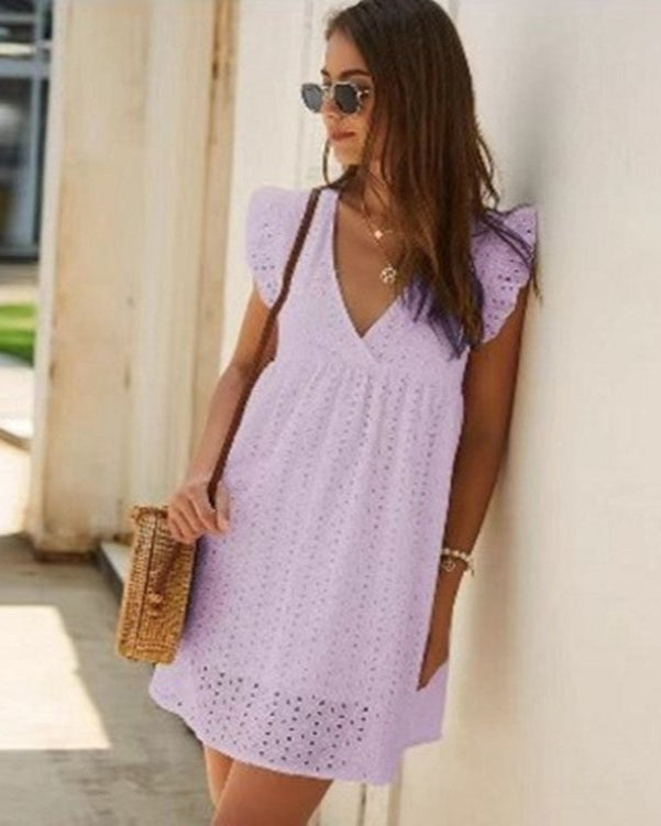 ALYZA / V-NECK DRESS