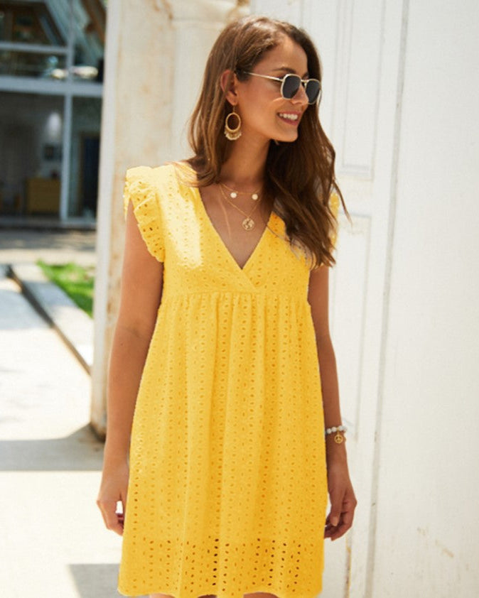 ALYZA / V-NECK DRESS