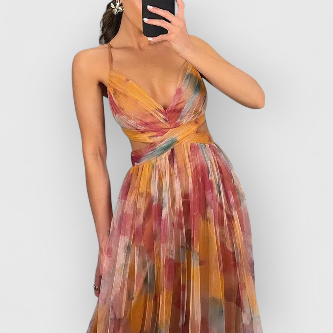 HERMIONE / LONG FLORAL DRESS