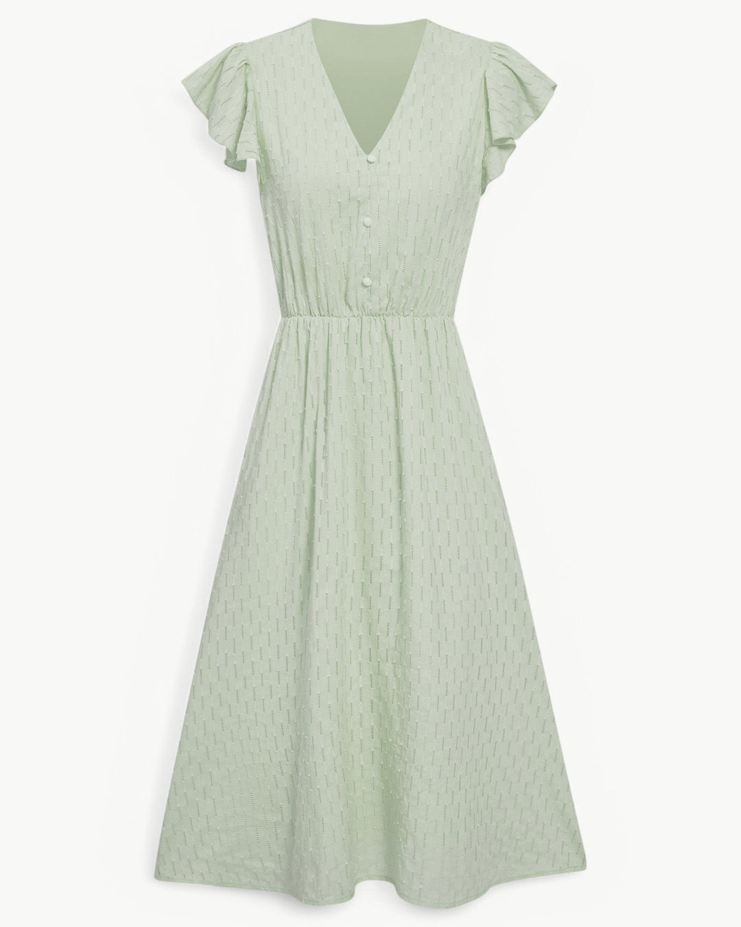 MILA / MIDI DRESS WITH FRILL SLEEVES