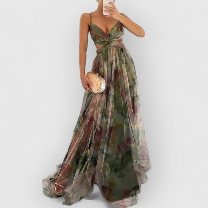 HERMIONE / LONG FLORAL DRESS