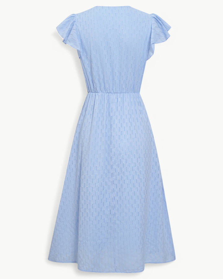 MILA / MIDI DRESS WITH FRILL SLEEVES