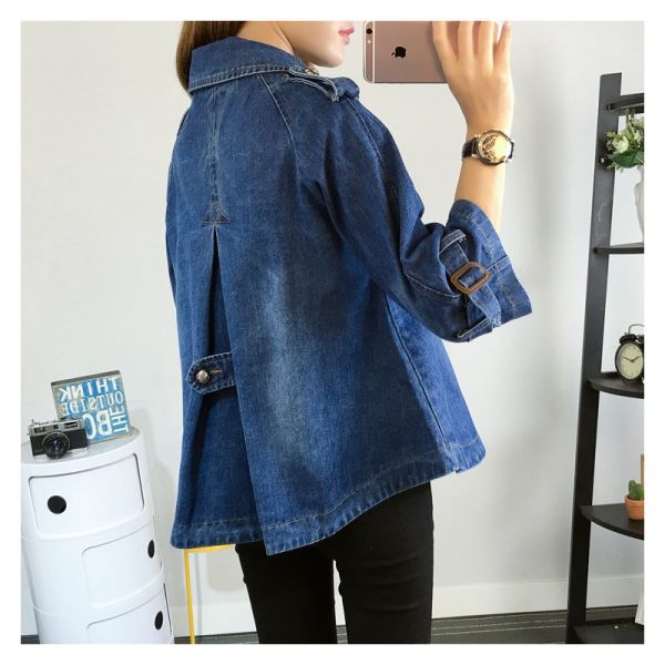 AYLA / STYLISH DENIM CAPE COAT