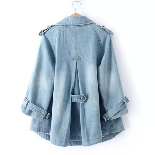 AYLA / STYLISH DENIM CAPE COAT