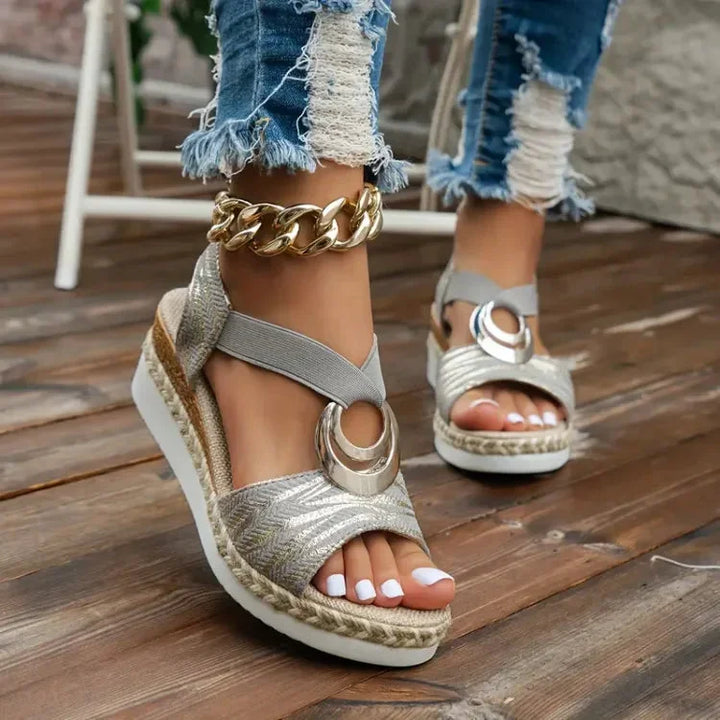 JELAINE / PRINTED SANDALS