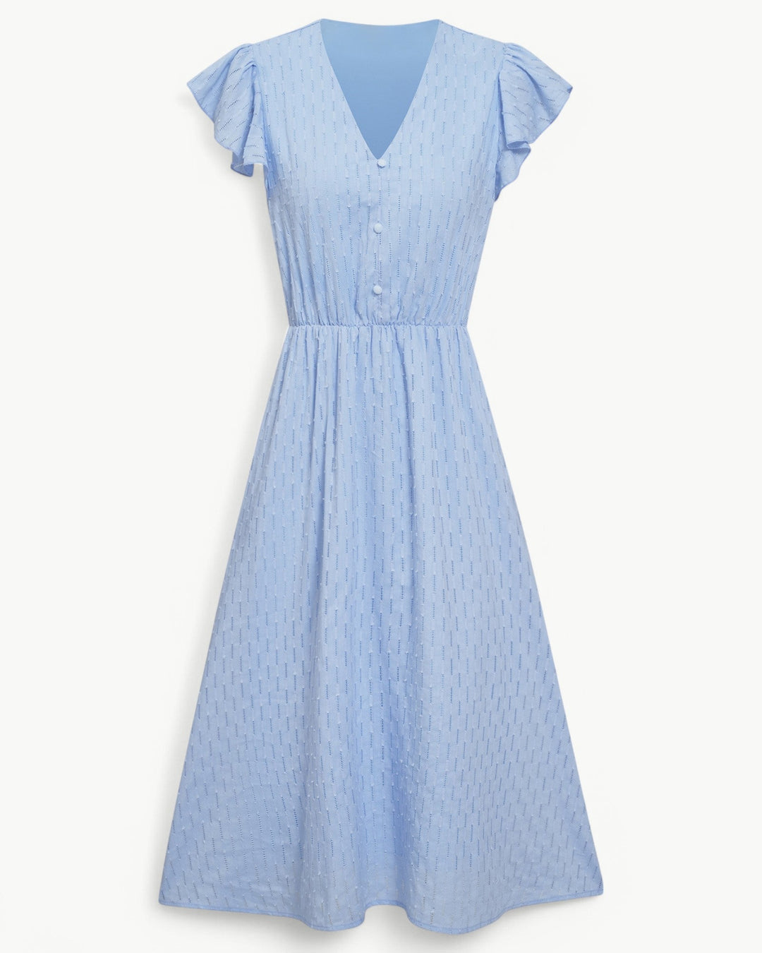 MILA / MIDI DRESS WITH FRILL SLEEVES
