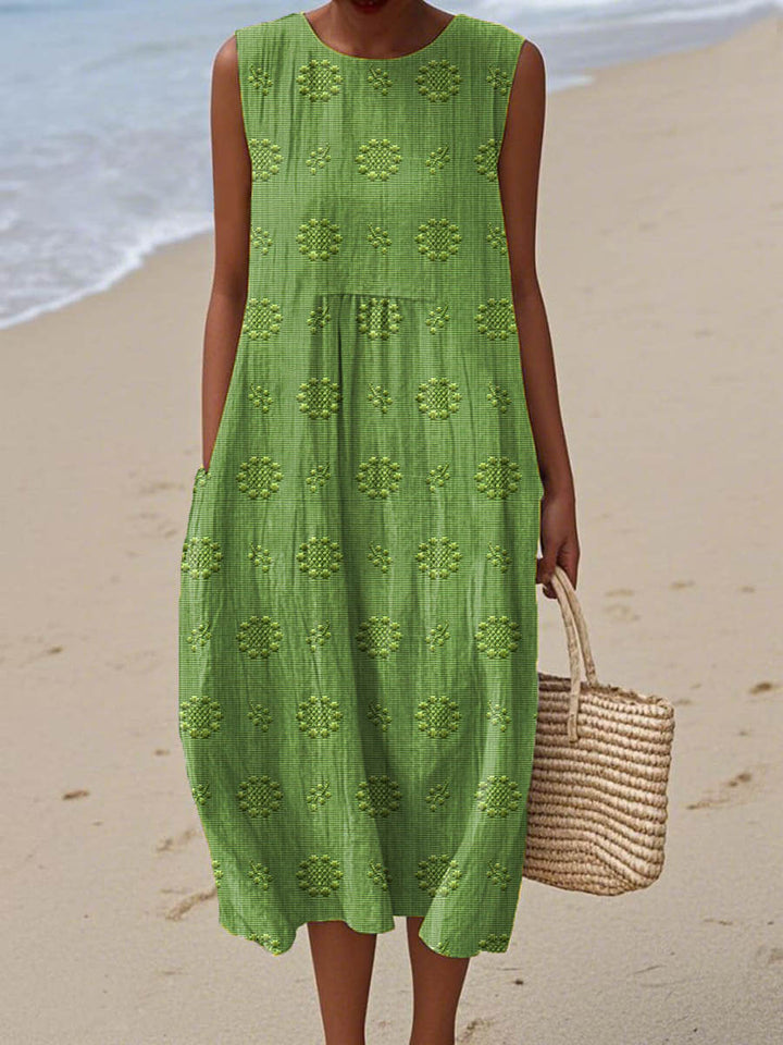 GELDA / SUMMER SLEEVELESS MIDI DRESS