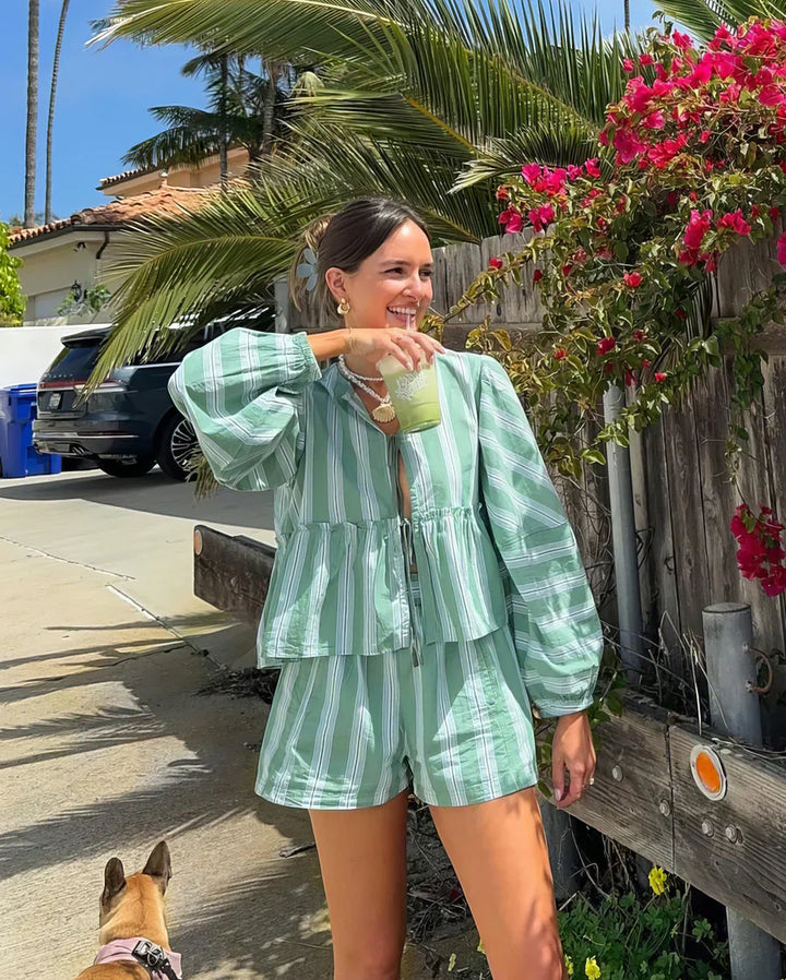 CEL / STRIPED PLAYSUIT