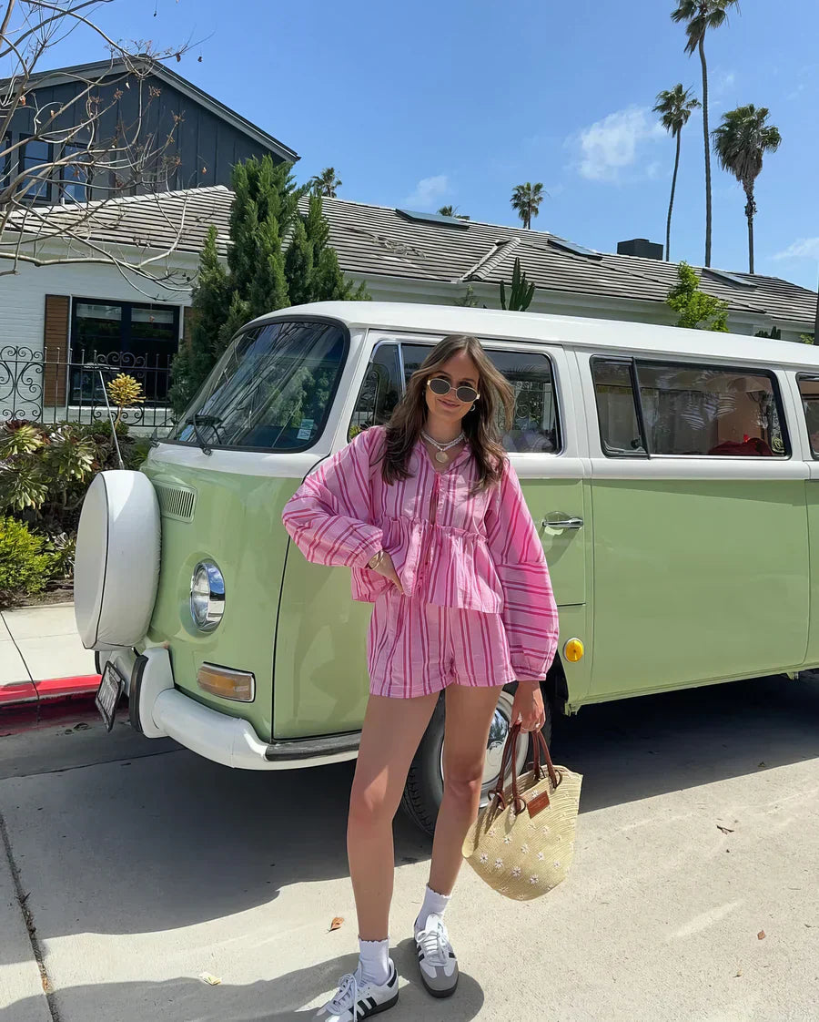 CEL / STRIPED PLAYSUIT