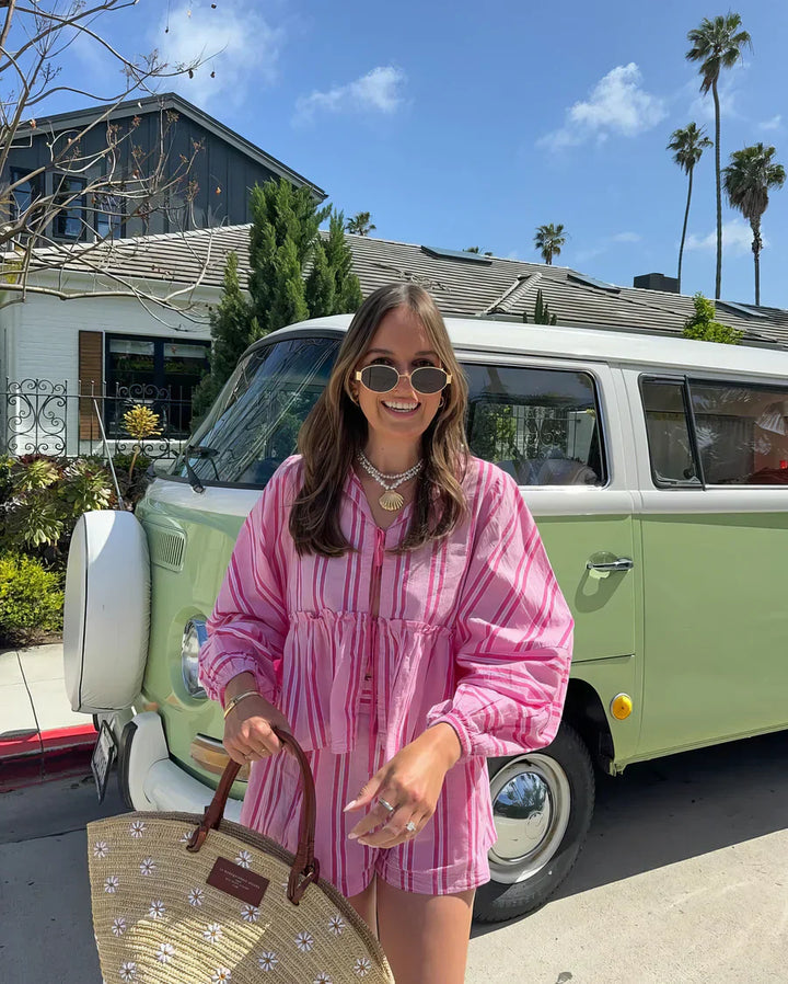 CEL / STRIPED PLAYSUIT
