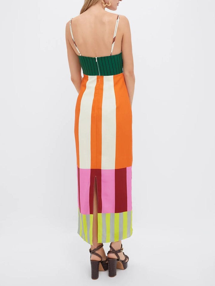 MAXINE / COLOURFUL LINED-MAXI