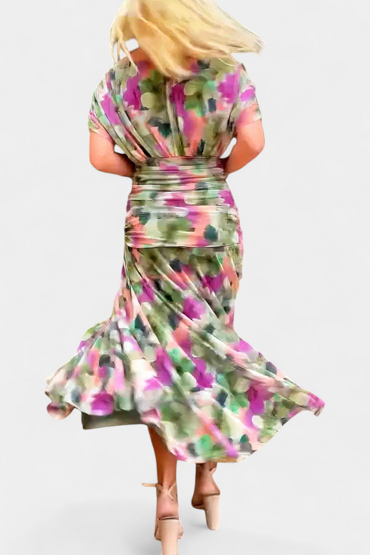 CLARISSA / OFF-SHOULDER MIDI DRESS