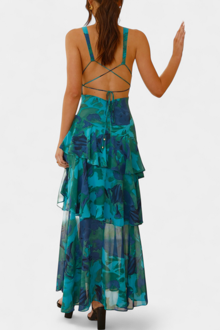 MILLICENT / V-NECK LONG MAXI