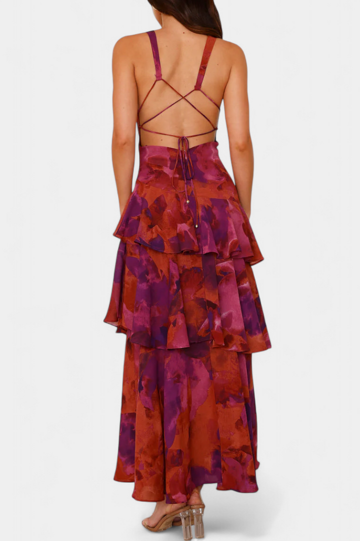 MILLICENT / V-NECK LONG MAXI