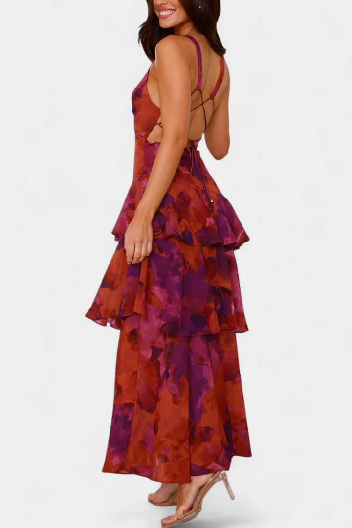 MILLICENT / V-NECK LONG MAXI