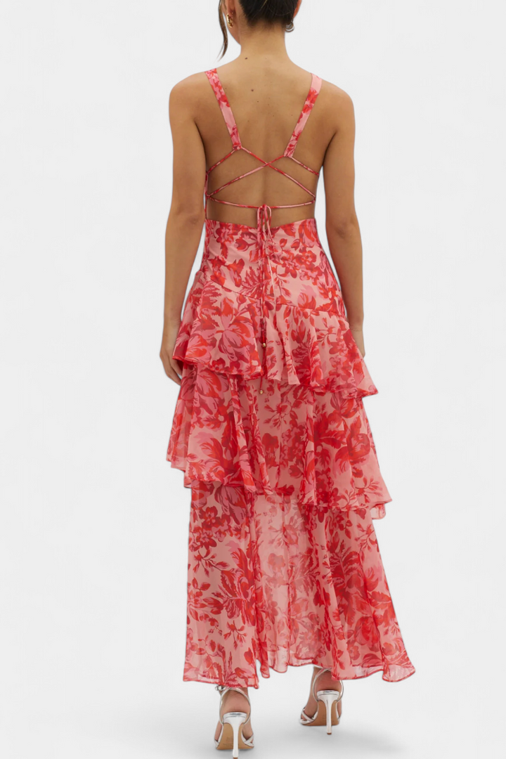 MILLICENT / V-NECK LONG MAXI