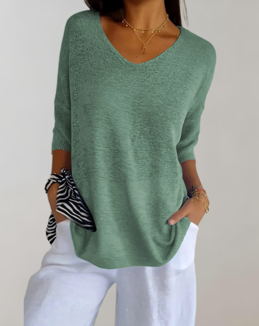 LEONA / SOFT KNIT BLOUSE