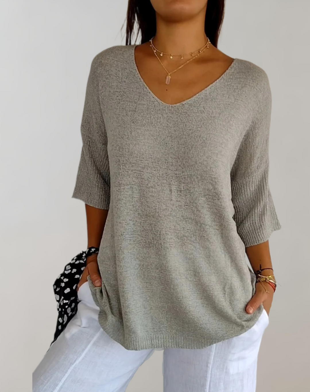 LEONA / SOFT KNIT BLOUSE