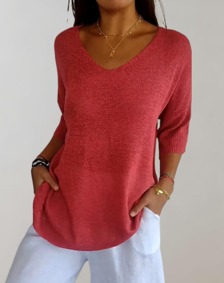 LEONA / SOFT KNIT BLOUSE