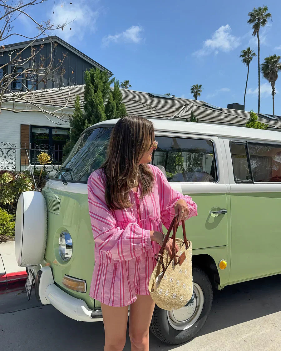 CEL / STRIPED PLAYSUIT